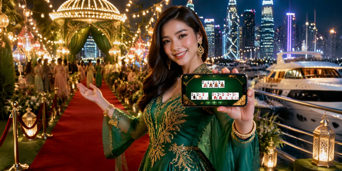 Permainan rummy dan hiburan keluarga bertema Hari Raya di Kuala Lumpur